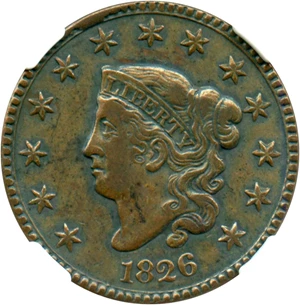 image for: 1826 1c NGC XF45 BN