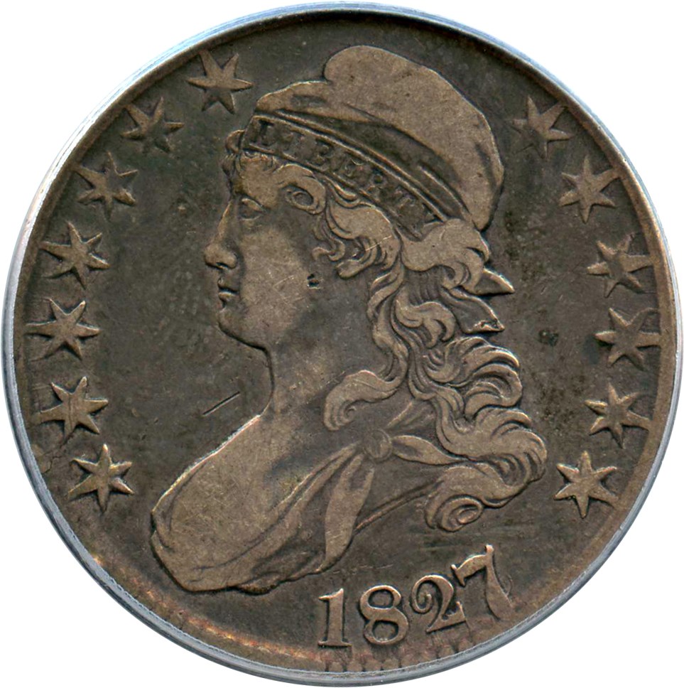 image for: 1827/6 50c PCGS/CAC VF25