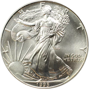image for: 1993 Silver Eagle $1 PCGS Gem Uncirculated (WTC Ground Zero Recovery)