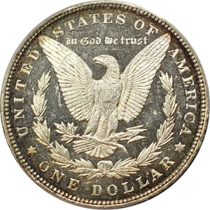 image for: 1890 $1 PCGS/CAC MS62 DMPL