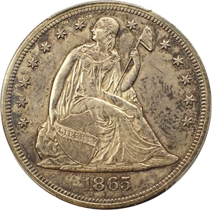 image for: 1865 $1 PCGS Proof 58