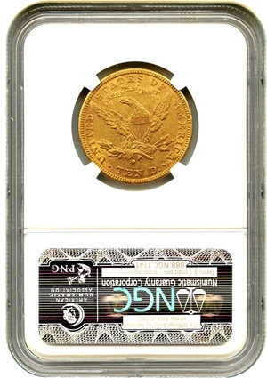 image for: 1881-O $10 NGC/CAC AU50