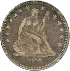 image for: 1860-O 25c PCGS/CAC VF30