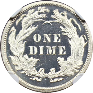 image for: 1881 10c NGC Proof 68 CAM