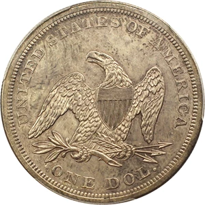 image for: 1865 $1 PCGS Proof 58