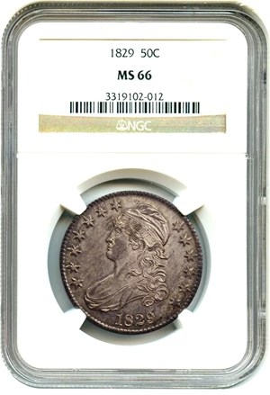image for: 1829 50c NGC MS66