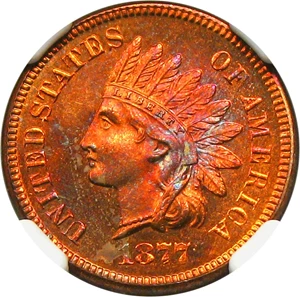image for: 1877 1c NGC Proof 64 RB CAM