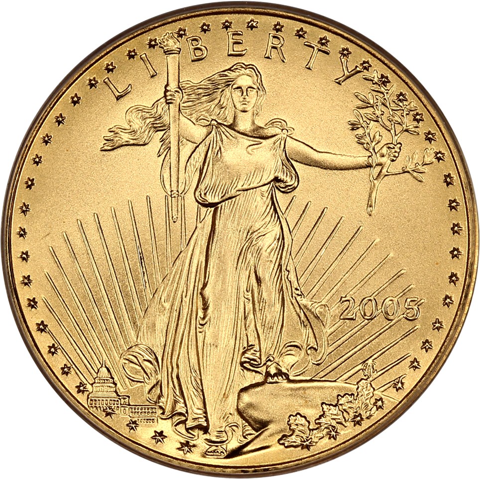 image for: 2005 Gold Eagle $25 PCGS MS69 (First Strike)