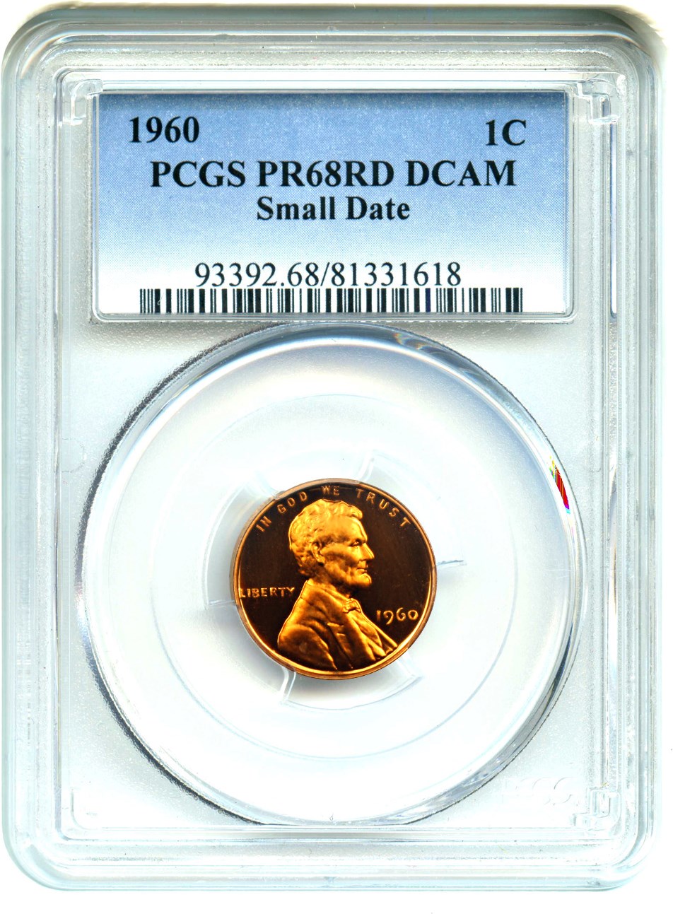 image for: 1960 1c PCGS Proof 68 RD DCAM (Small Date)