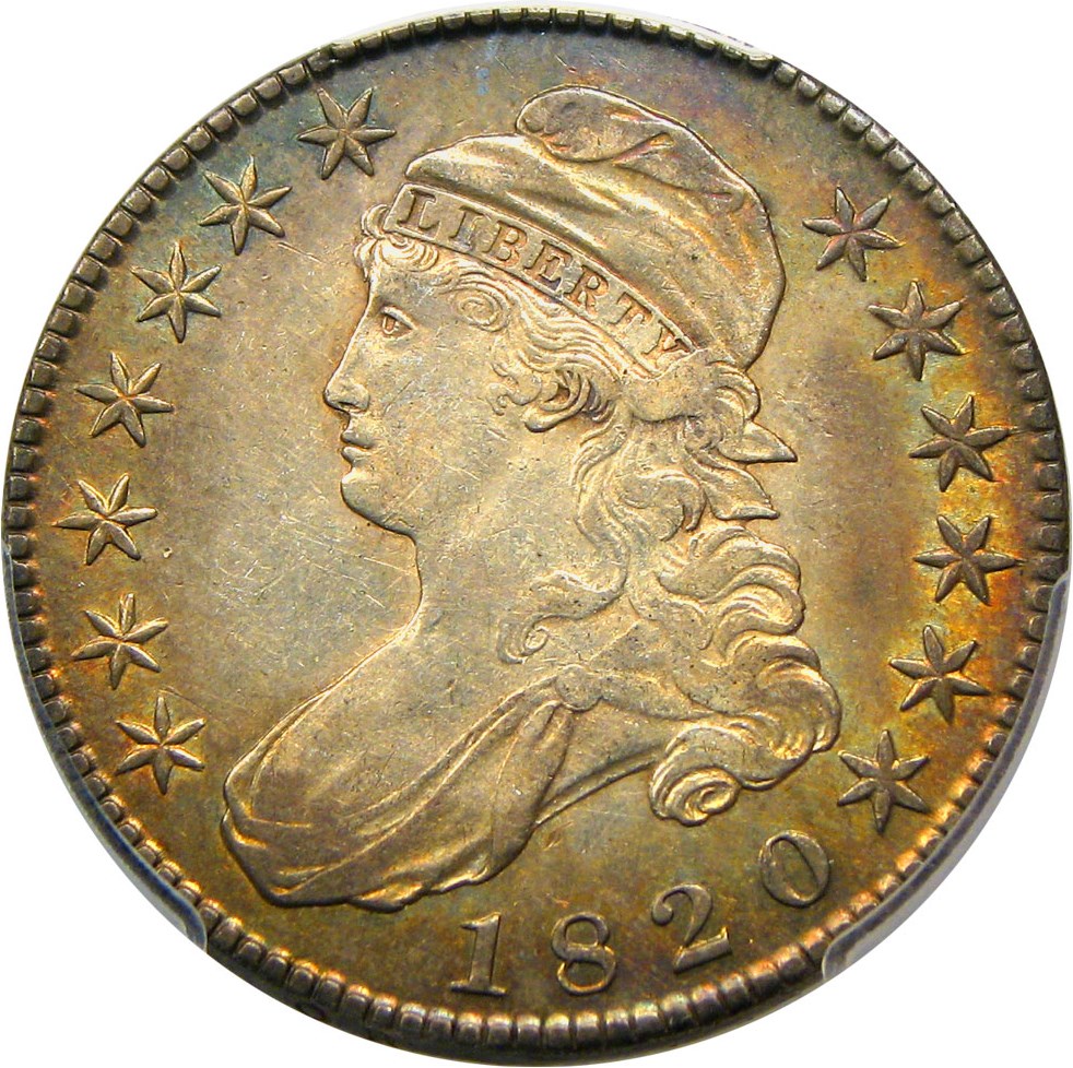image for: 1820 50c PCGS XF45 (Square 2, Large Date, Knob 2)