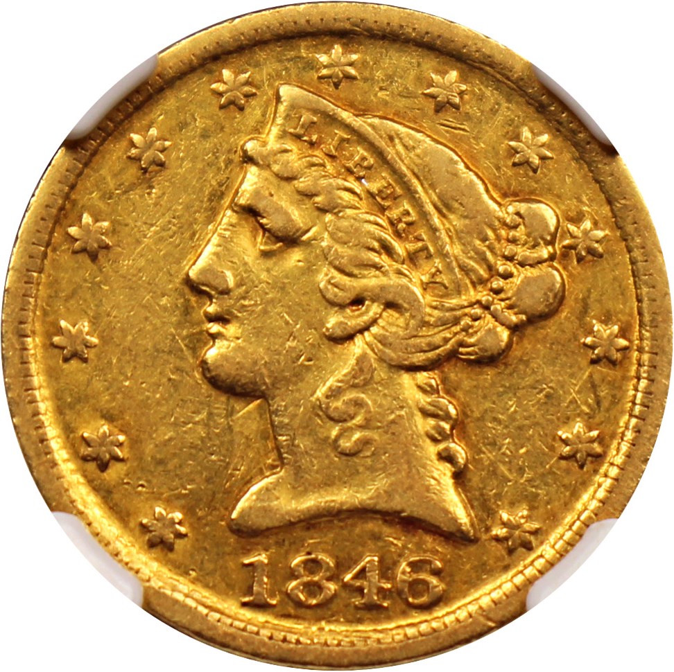 image for: 1846-D/D $5 NGC XF45 (VP-001)
