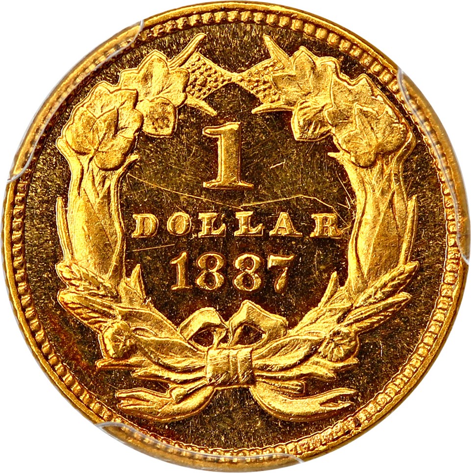 image for: 1887 G$1 PCGS/CAC Proof 63 CAM