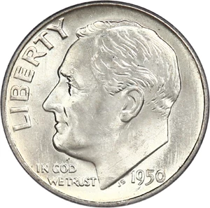 image for: 1950-S 10c PCGS MS65 FB ex: Omaha Bank Hoard