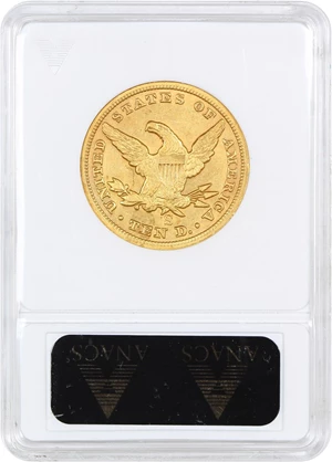 image for: 1865-S $10 ANACS XF45 (865/ Inverted 186)