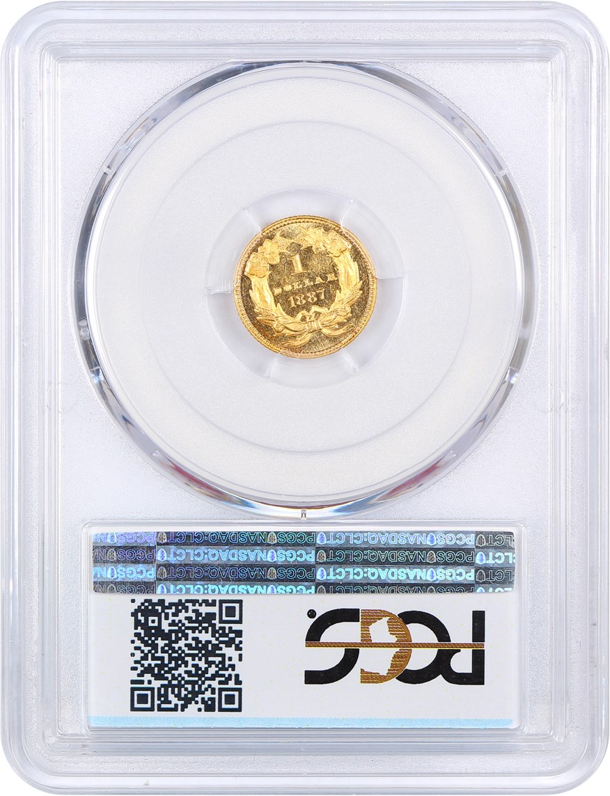 image for: 1887 G$1 PCGS/CAC Proof 63 CAM