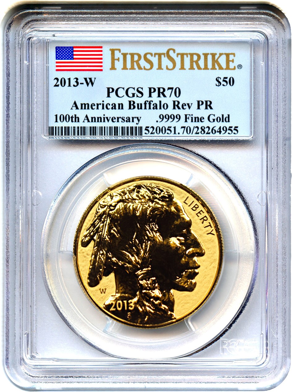 2013 W $50 Gold Buffalo Proof Reverse Proof Coin Pricing Guide