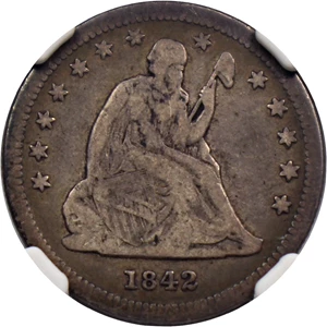 image for: 1842-O 25c NGC/CAC VG-08 (Small Date)