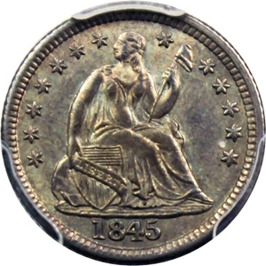 image for: 1845 H10c PCGS/CAC AU58