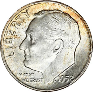 image for: 1952-D 10c PCGS MS67 FB