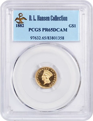 image for: 1882 G$1 PCGS Proof 65 DCAM
