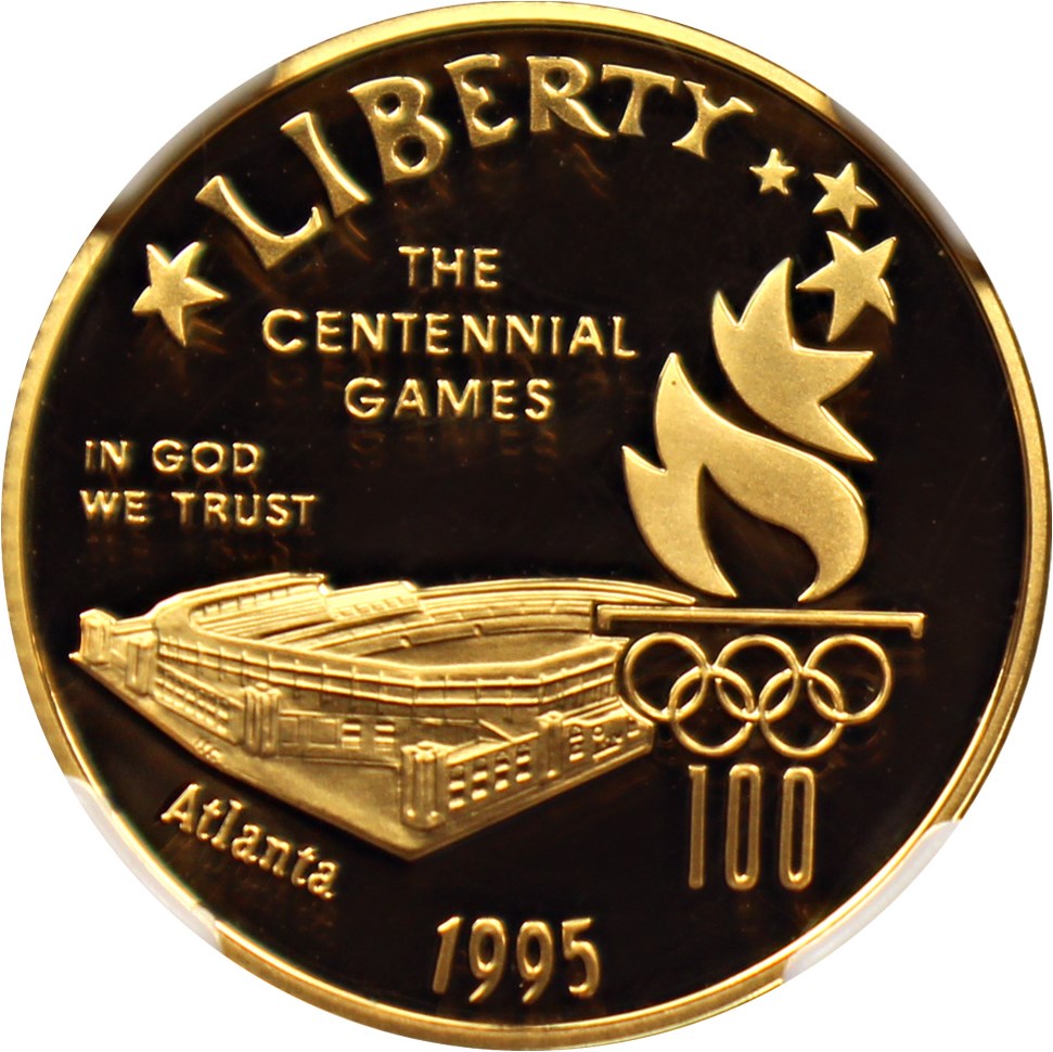 image for: 1995-W Olympic Stadium $5 NGC Proof 69 UCAM