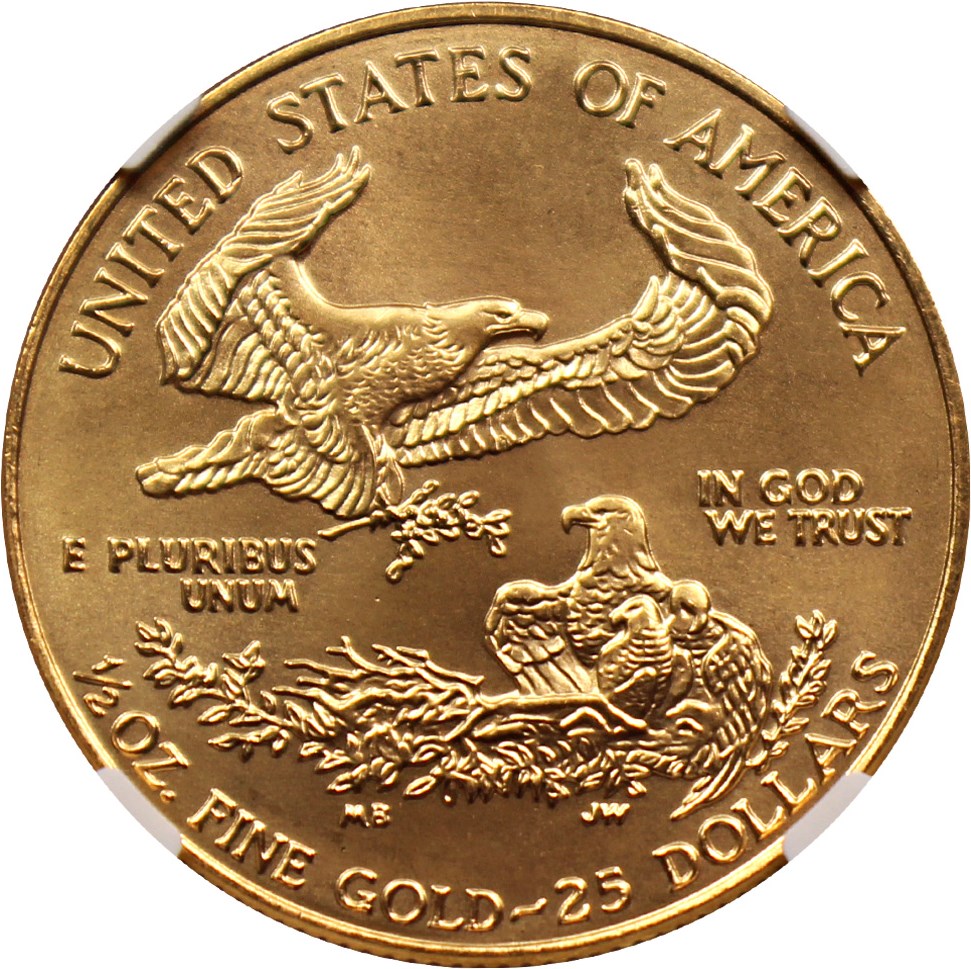 image for: 1996 Gold Eagle $25 NGC MS69