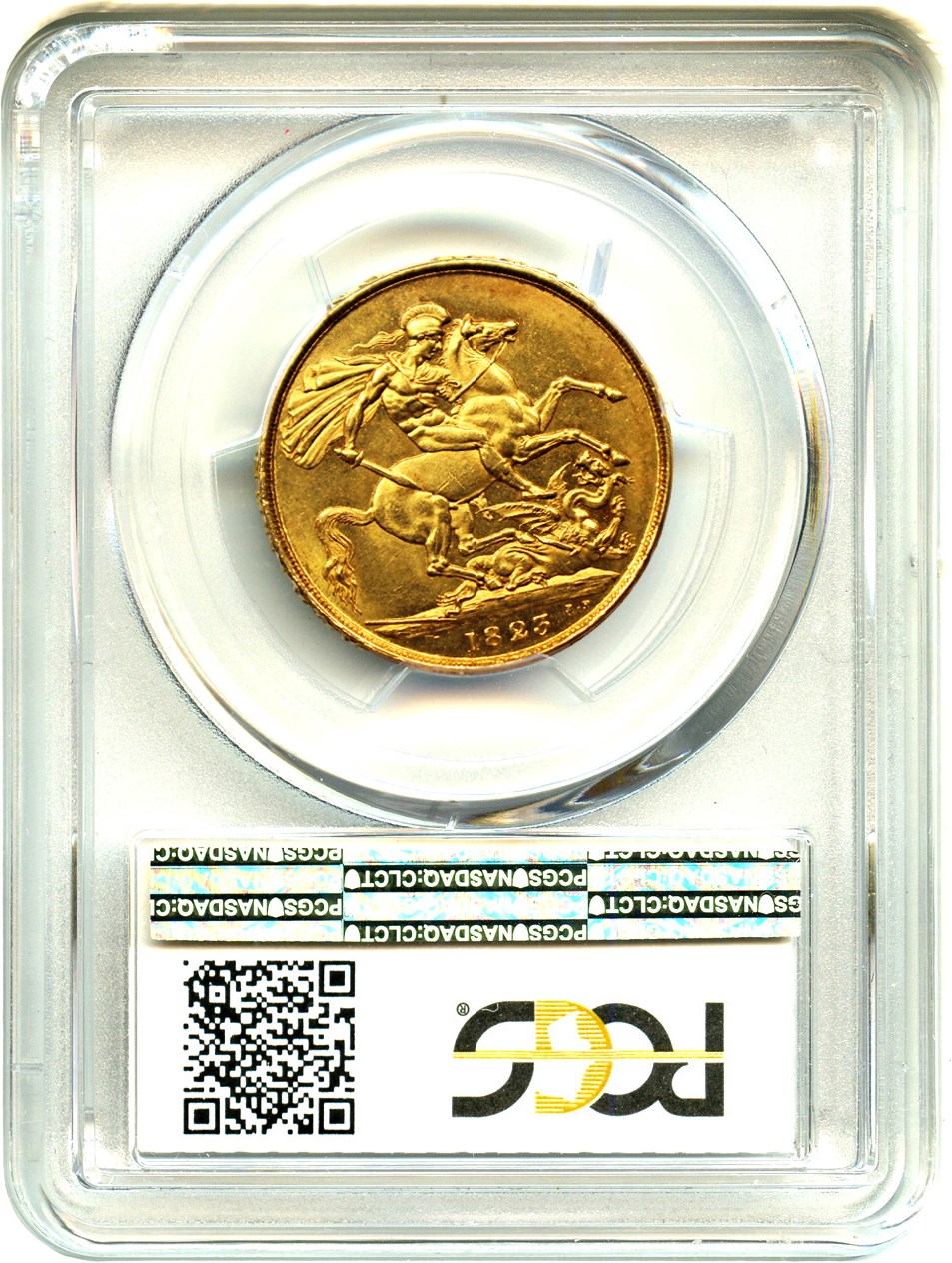 image for: Great Britain: 1823 2 Pd PCGS AU58 (KM# 690)