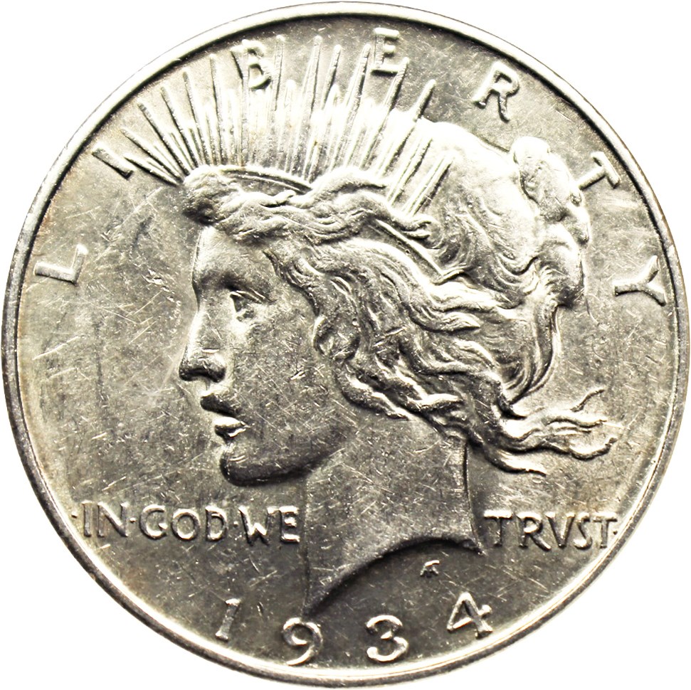 image for: Top 50 VAM: 1934-D $1 NGC AU55 (VAM-3, DDO Motto, Large D)