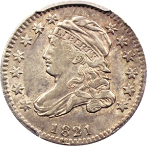 image for: 1821 10c PCGS AU50 (Small Date)
