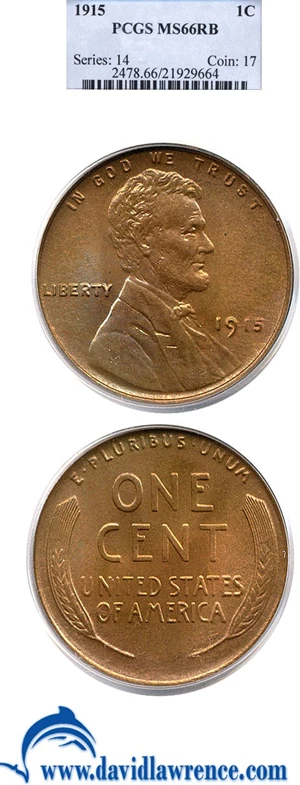 image for: 1915 1c PCGS MS66 RB