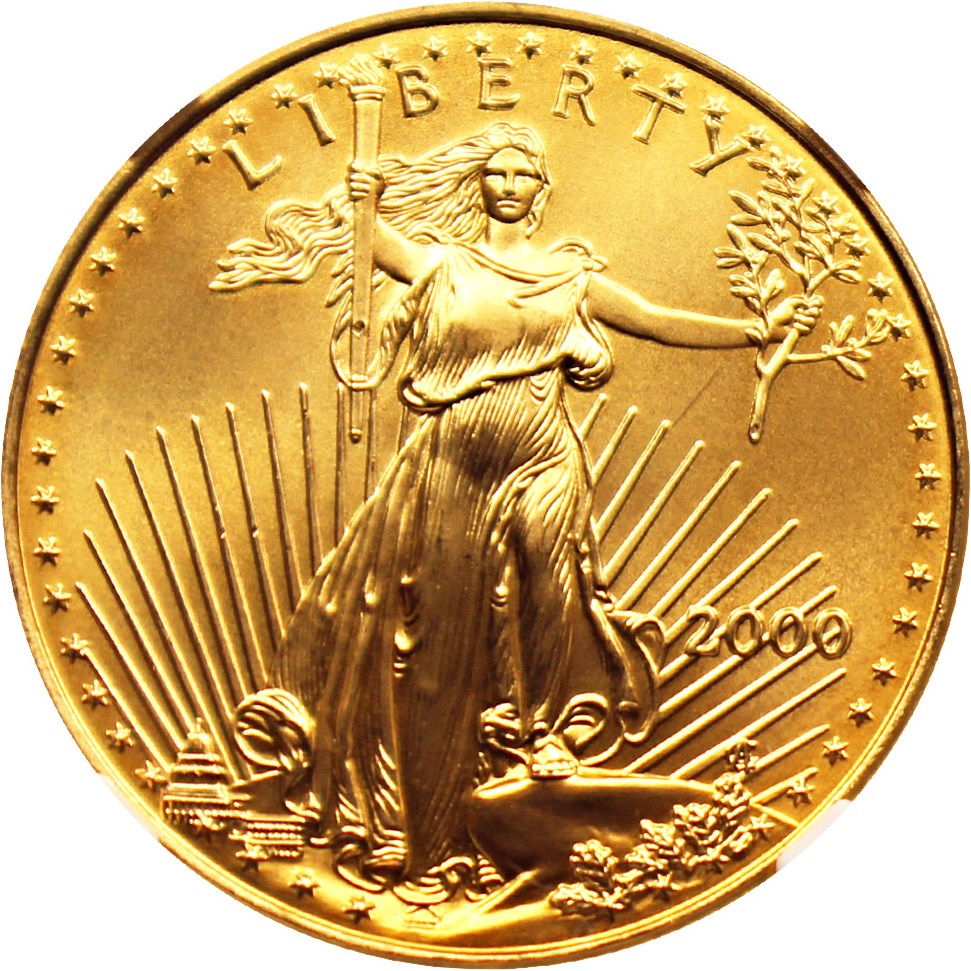 image for: 2000 Gold Eagle $25 NGC MS69