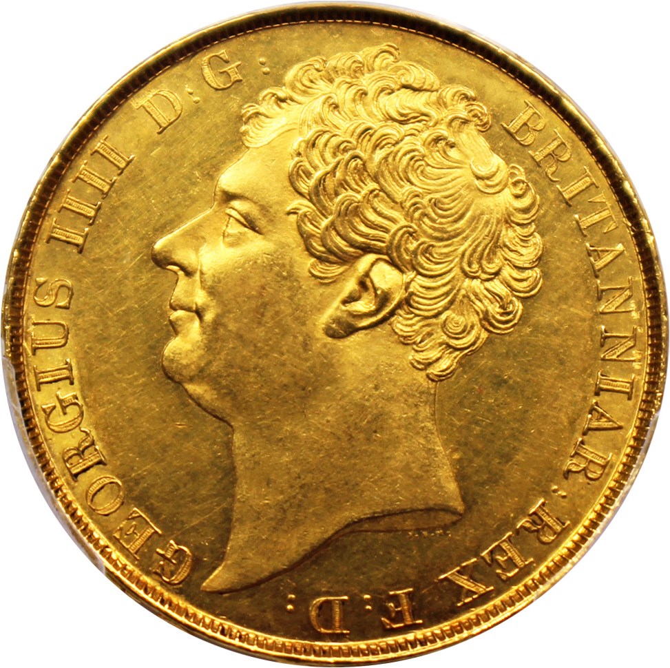 image for: Great Britain: 1823 2 Pd PCGS AU58 (KM# 690)