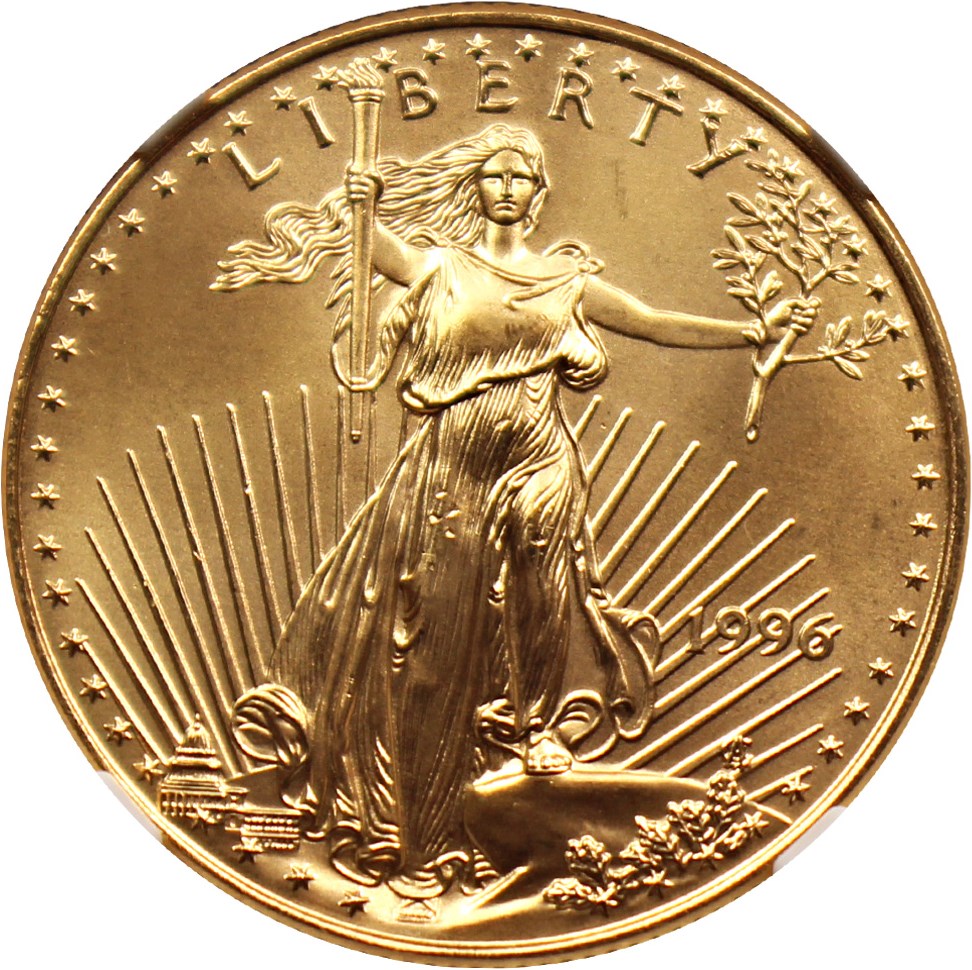 image for: 1996 Gold Eagle $25 NGC MS69