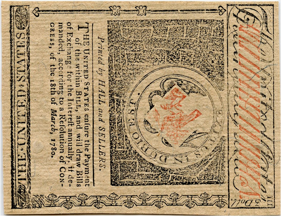 image for: FR. RI284 1780 2-Jul $3 Colonial Note PMG Gem Unc 65 EPQ