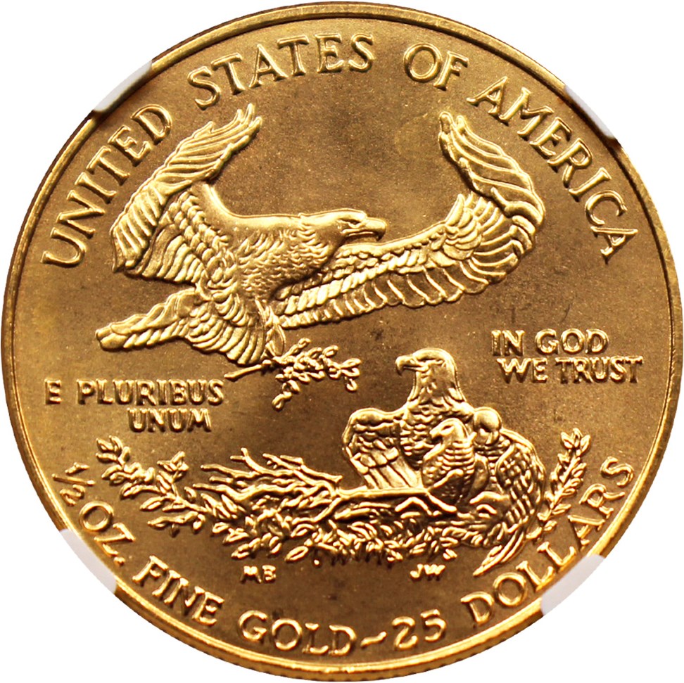 image for: 1996 Gold Eagle $25 NGC MS69