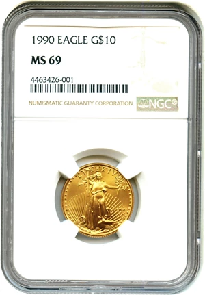 image for: 1990 Gold Eagle $10 NGC MS69