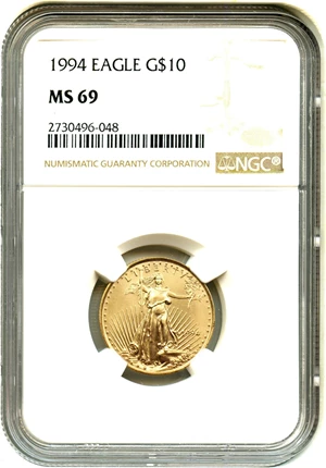 image for: 1994 Gold Eagle $10 NGC MS69