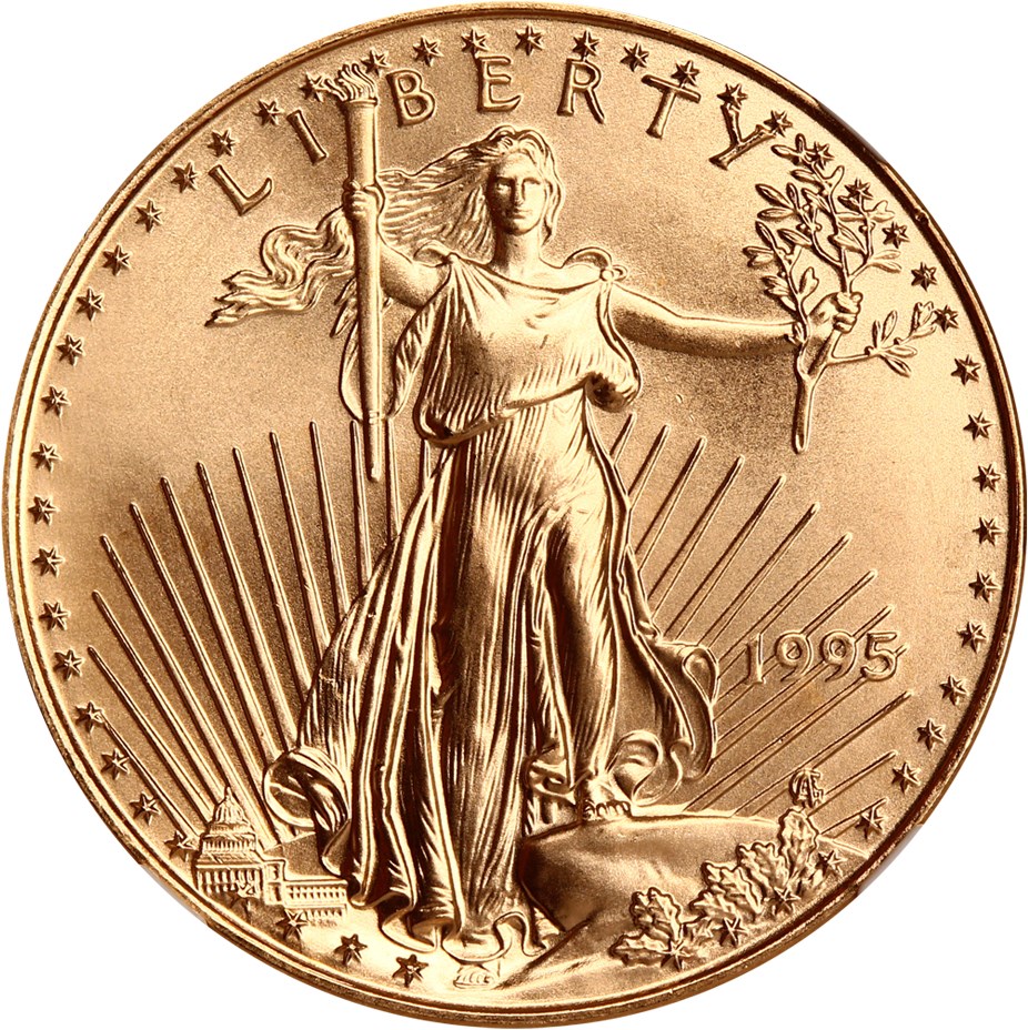 image for: 1995 Gold Eagle $25 NGC MS69