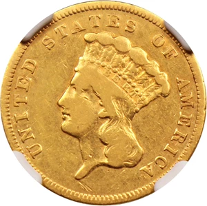 image for: 1860-S $3 NGC F12