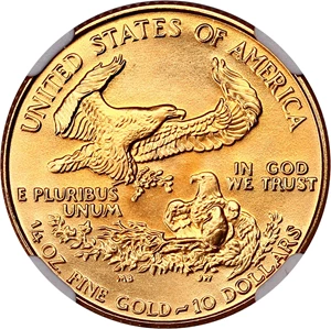 image for: 1990 Gold Eagle $10 NGC MS69