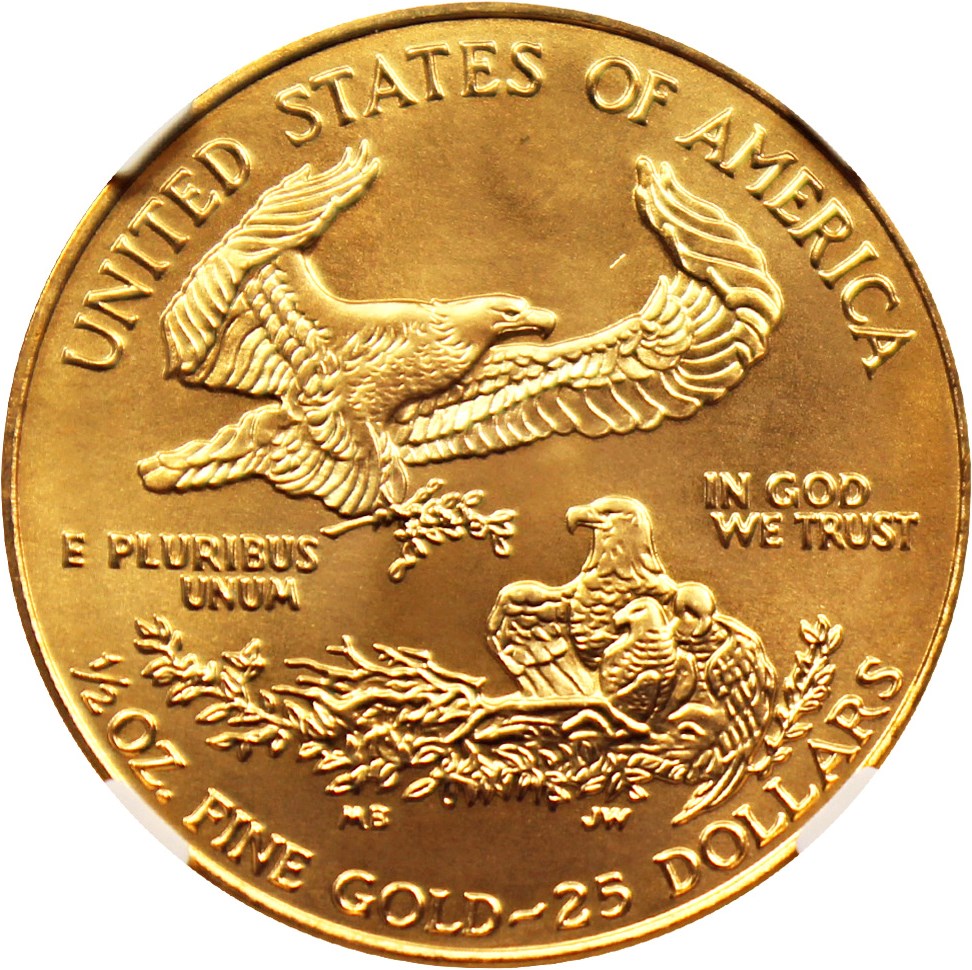 image for: 1996 Gold Eagle $25 NGC MS69