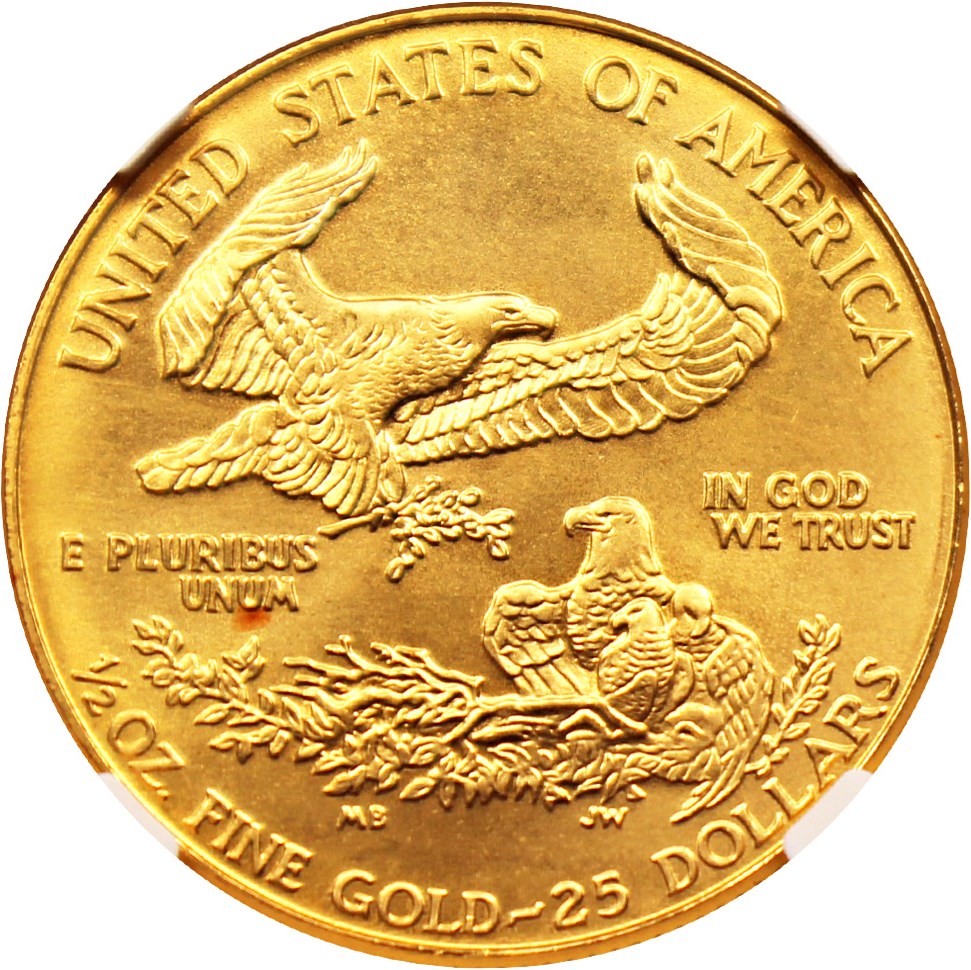 image for: 1994 Gold Eagle $25 NGC MS69