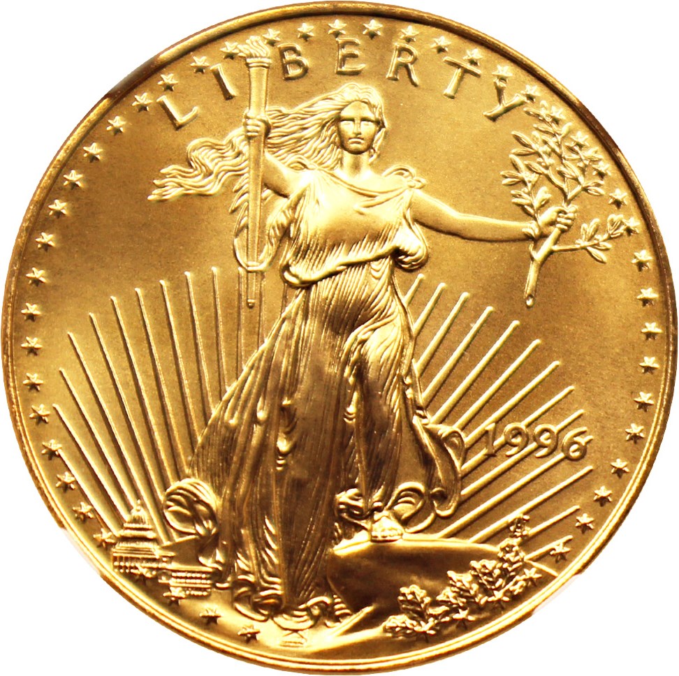 image for: 1996 Gold Eagle $25 NGC MS69