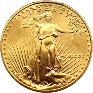 image for: 1989 Gold Eagle $25 PCGS MS69