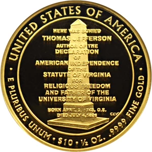 image for: 2007-W Jefferson's Liberty $10 NGC Proof 70 UCAM