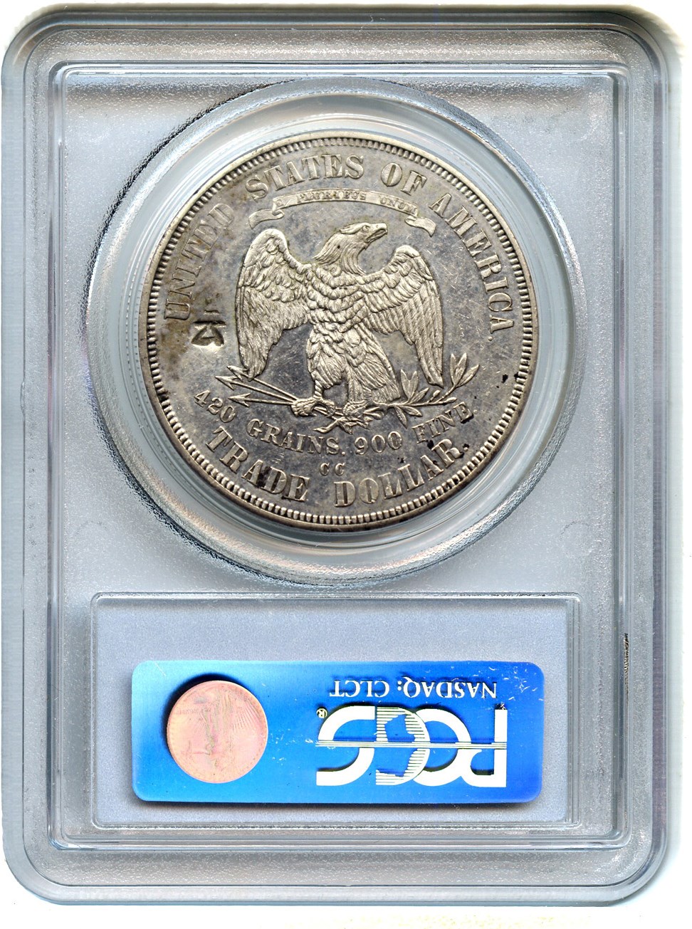 image for: 1874-CC Trade$ PCGS AU55 (Chop Mark)
