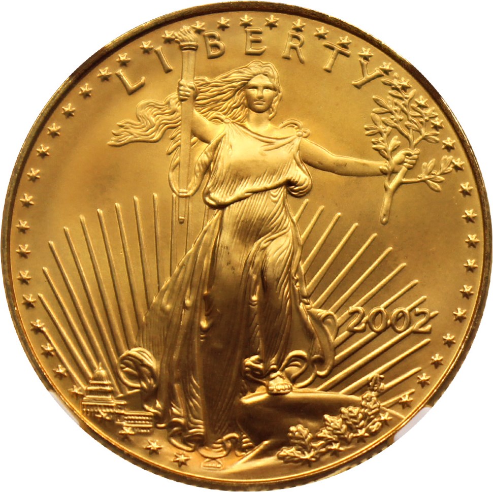 image for: 2002 Gold Eagle $25 NGC MS69