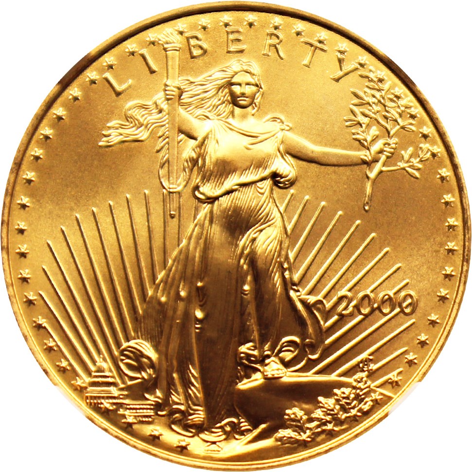 image for: 2000 Gold Eagle $25 NGC MS69