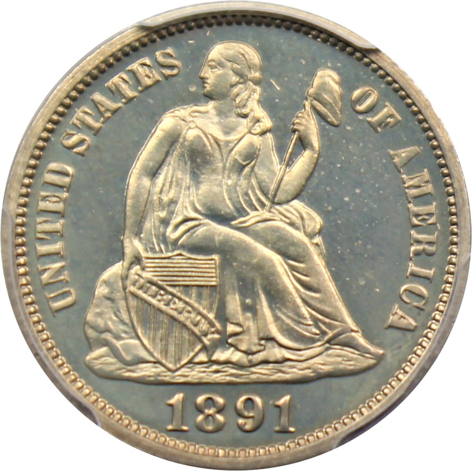 image for: 1891 10c PCGS Proof 65