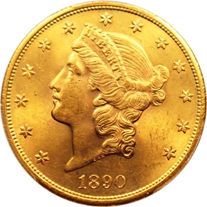 image for: 1890-S $20 PCGS MS63